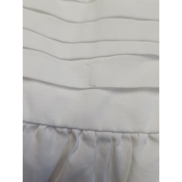 Abercrombie & Fitch Dress Sz XLP White Emerson Babydoll Poplin Puff Sleeve Mini - Picture 10 of 11